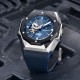 Мужские механические часы Pagani Design PD-YS010 Silver-Blue с сапфировым стеклом и автоподзаводом