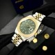 Мужские часы Pagani Design PD-1794M Silver-Gold-Green с сапфировым стеклом и японским механизмом Miyota