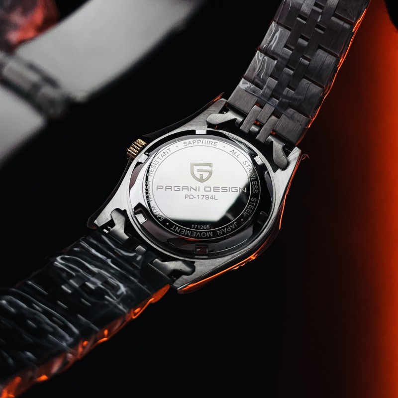 Жіночий годинник Pagani Design PD-1794L Silver-Rose Gold-White з сапфіровим склом та японським механізмом