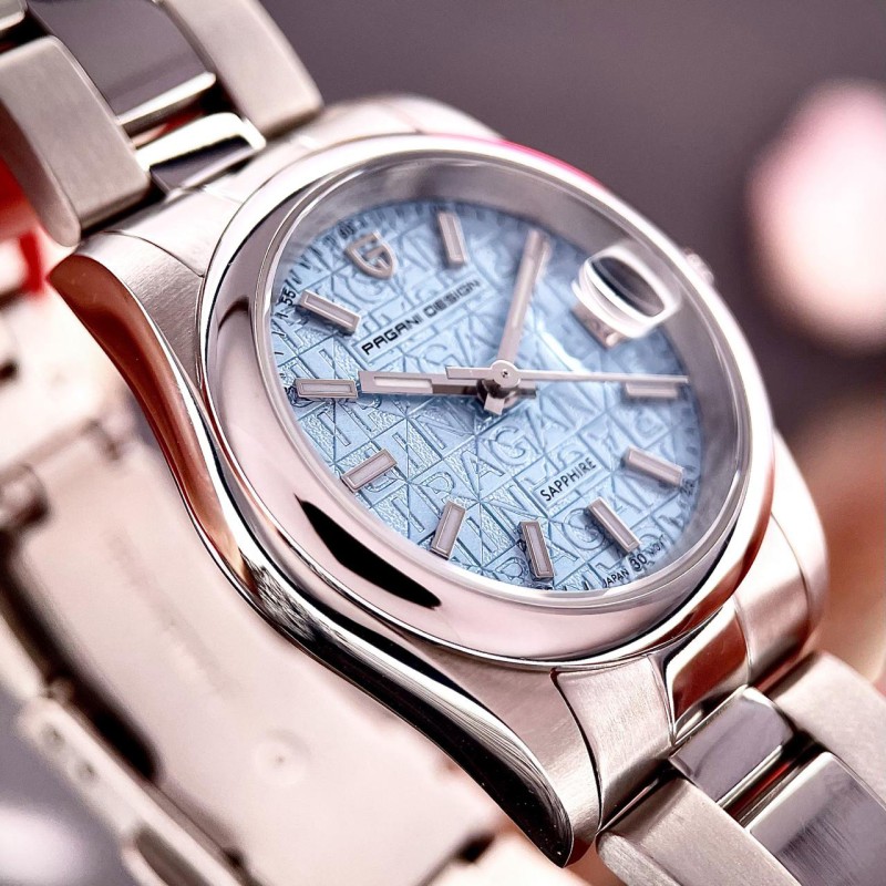 Жіночий годинник Pagani Design PD-1794L Silver-Blue зі сріблястим браслетом та сапфіровим склом