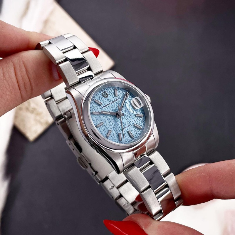 Жіночий годинник Pagani Design PD-1794L Silver-Blue зі сріблястим браслетом та сапфіровим склом