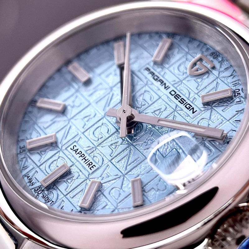 Жіночий годинник Pagani Design PD-1794L Silver-Blue зі сріблястим браслетом та сапфіровим склом