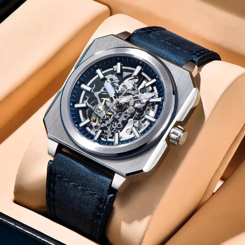 Мужские часы Pagani Design PD-1791 Blue-Silver с сапфировым стеклом и автоподзаводом