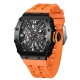 Мужские часы Pagani Design PD-1738 Black-Orange-Silver с сапфировым стеклом и японским механизмом Seiko