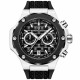 Мужские часы Pagani Design PD-YS032 Silver-Black-Black Rubber с сапфировым стеклом и хронографом