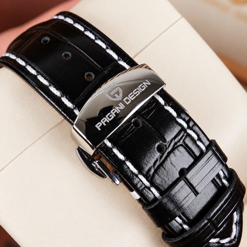 Чоловічий годинник Pagani Design PD-1811 Black-Silver з сапфіровим склом та хронографом