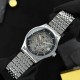 Мужские механические часы Skrox 7049 Silver-Black с автоподзаводом и стальным браслетом
