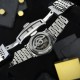 Мужские механические часы Skrox 7049 Silver-Black с автоподзаводом и стальным браслетом