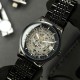 Мужские механические часы Skrox 7049 Black с автоподзаводом и стальным браслетом