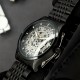 Мужские механические часы Skrox 7049 Black с автоподзаводом и стальным браслетом