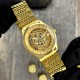 Мужские механические часы Skrox 7049 Gold с автоподзаводом и японским механизмом