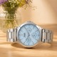 Жіночий годинник Casio LTP-V300D-2A — класична модель зі сріблястим браслетом та синім циферблатом