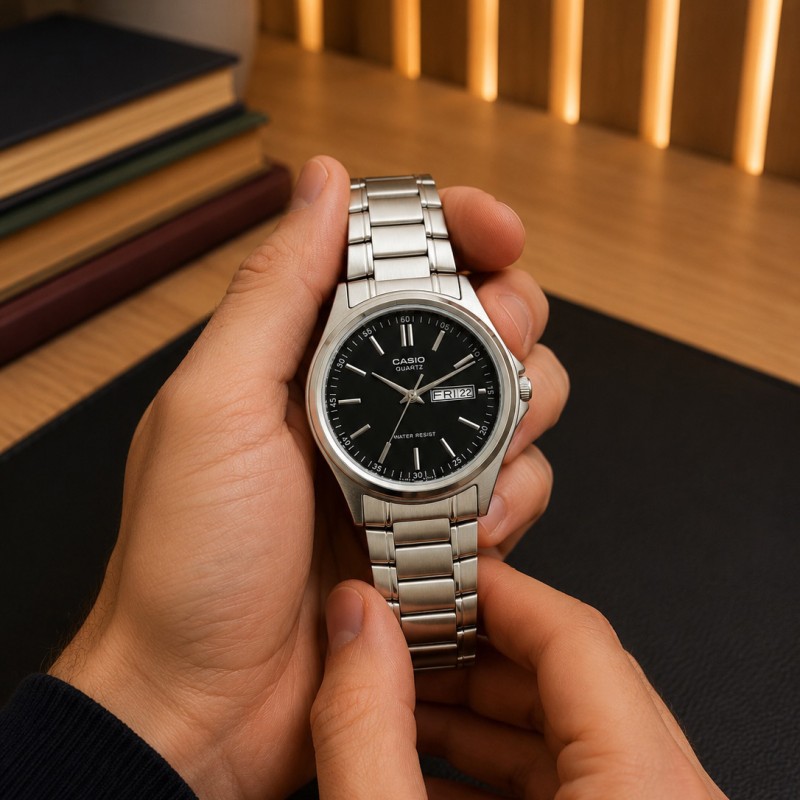 Чоловічий годинник Casio MTP-1239D-1A Classic з нержавіючої сталі та відображенням дати