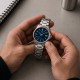 Чоловічий годинник Casio MTP-1183A-2A Classic з синім циферблатом та сталевим браслетом