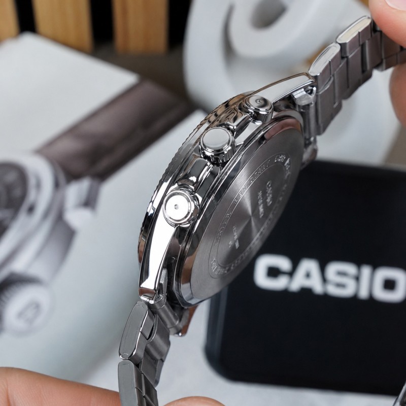 Мужские часы Casio MTP-1375D-1A в классическом стиле из нержавеющей стали