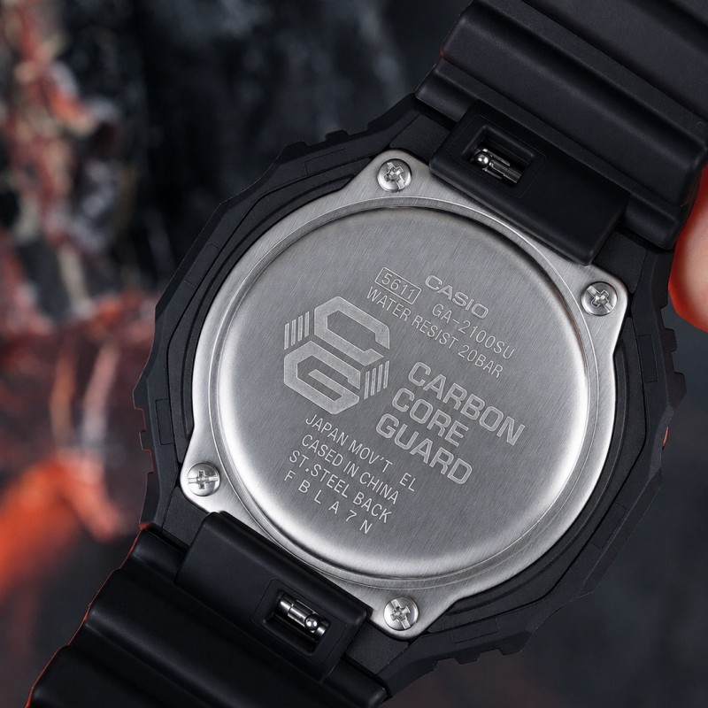 Мужские часы Casio G-SHOCK GA-2100SU-1A с камуфляжным безелем и водозащитой 20 ATM