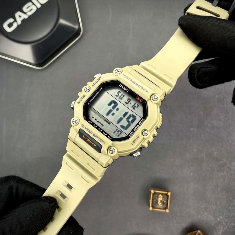 Мужские часы Casio AE-1600H-5A — Спортивная модель с водозащитой 10 ATM и электронным дисплеем
