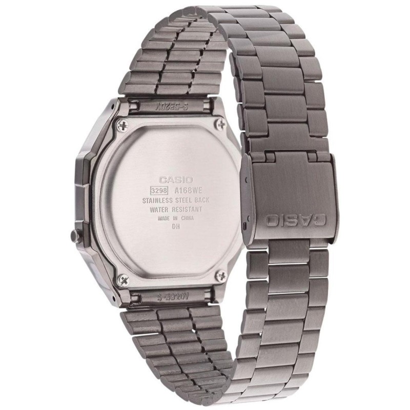Чоловічий годинник Casio A168WGG-1B — Класичний електронний браслет з підсвічуванням