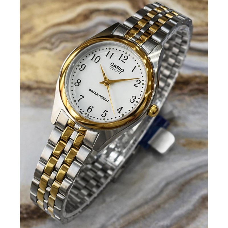 Жіночий годинник Casio LTP-1128G-7B — Класична модель з мінеральним склом та японським механізмом