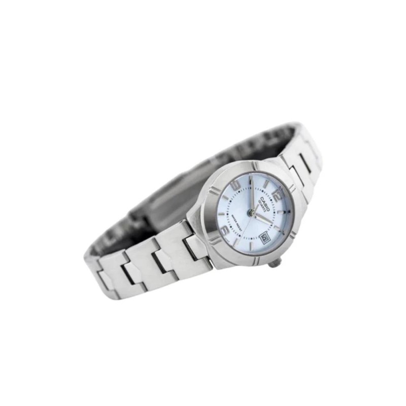 Жіночий годинник Casio LTP-1241D-2A — Класична модель з синім циферблатом та браслетом