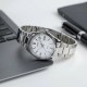 Жіночий годинник Casio LTP-1302D-7A1 класичний сріблястий на браслеті з мінеральним склом