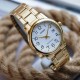 Жіночий годинник Casio LTP-V002G-7B2 з золотистим покриттям та відображенням дати