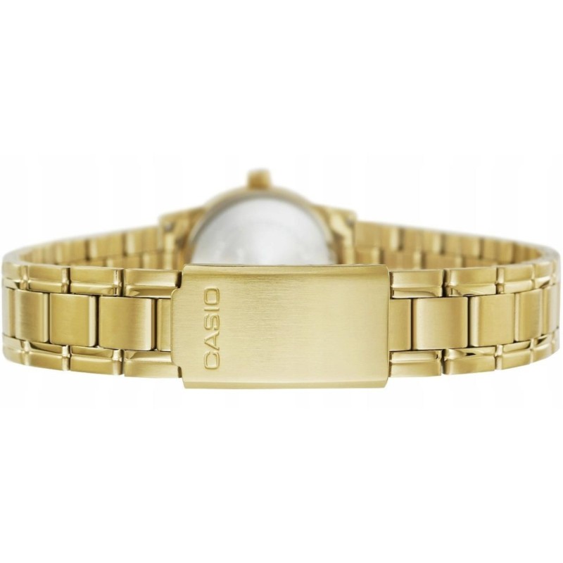 Женские часы Casio LTP-V002G-9A золотистые с датой и минеральным стеклом