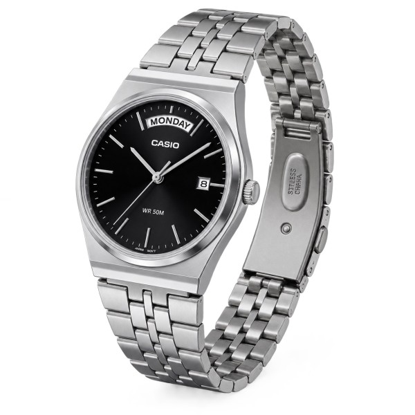 Чоловічий годинник Casio MTP-B146D-1A з нержавіючої сталі та мінеральним склом у класичному стилі