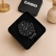 Чоловічий годинник Casio MTP-VT01B-1B з мінеральним склом та чорним сталевим браслетом