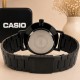 Чоловічий годинник Casio MTP-VT01B-1B з мінеральним склом та чорним сталевим браслетом