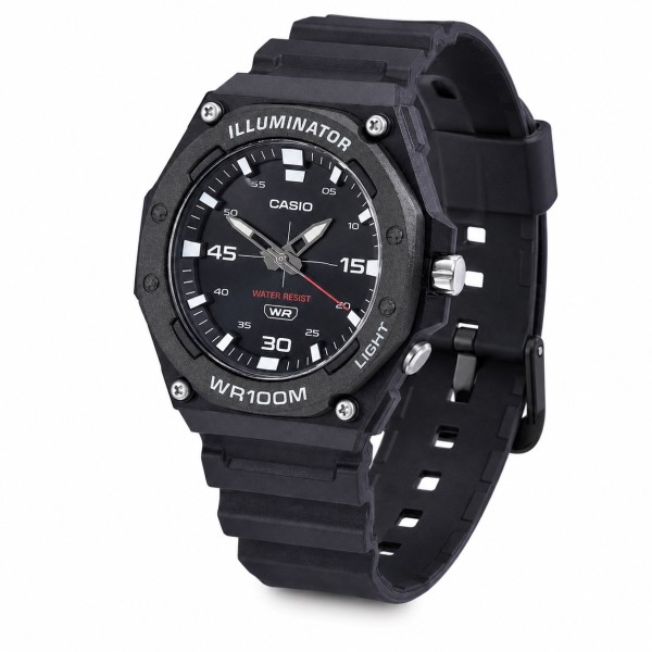 Чоловічий годинник Casio MW-620H-1A — Спортивна модель 10 ATM з підсвічуванням та люмінесценцією