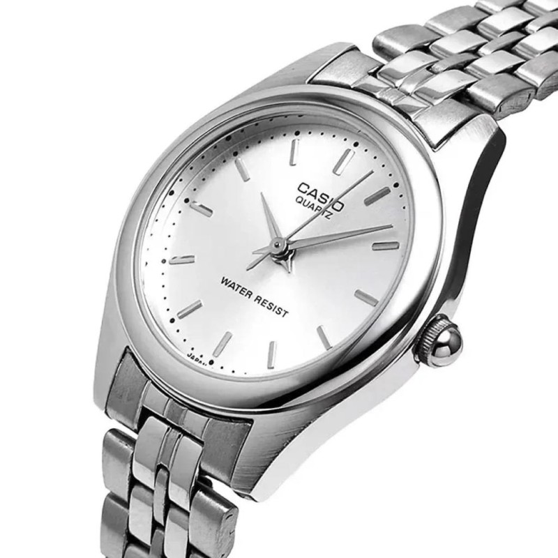 Жіночий годинник Casio LTP-1129A-7A — Класична японська модель зі сріблястим циферблатом та мінеральним склом