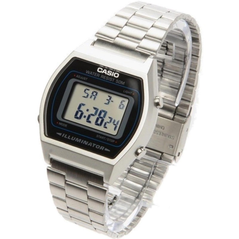 Чоловічий годинник Casio B640WD-1A — Класичний електронний годинник у сріблястому корпусі