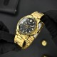Чоловічий годинник Casio MTP-VD300G-1E золотистий на браслеті з багатофункціональним циферблатом