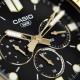 Чоловічий годинник Casio MTP-VD300G-1E золотистий на браслеті з багатофункціональним циферблатом