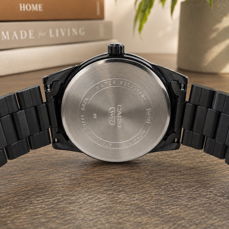 Мужские часы Casio MTP-VD03B-1A — Классические стальные часы с минеральным стеклом и датой