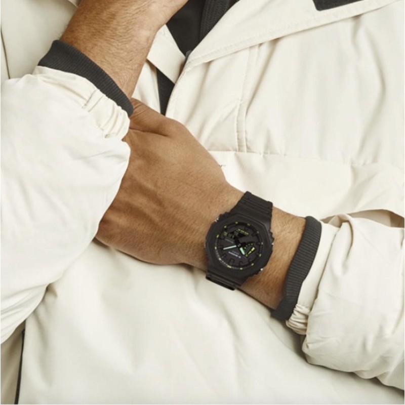Мужские часы Casio G-SHOCK GA-2100-1A3 Carbon Core Guard с водозащитой 20 ATM