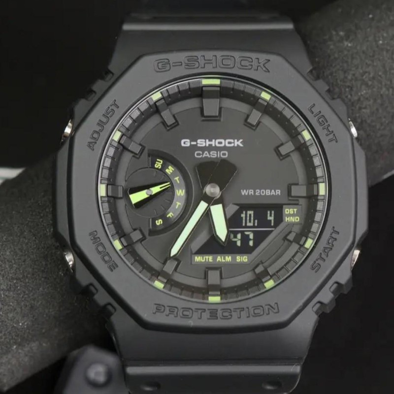 Мужские часы Casio G-SHOCK GA-2100-1A3 Carbon Core Guard с водозащитой 20 ATM