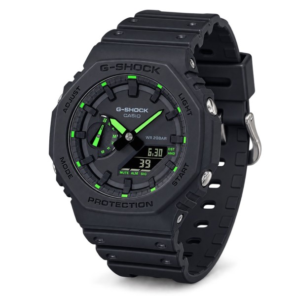 Мужские часы Casio G-SHOCK GA-2100-1A3 Carbon Core Guard с водозащитой 20 ATM