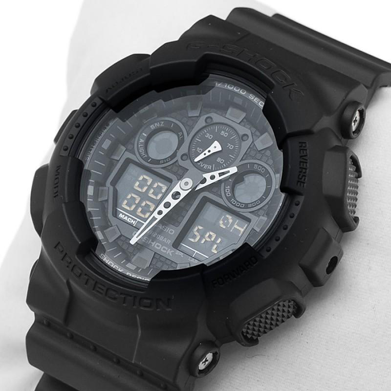 Мужские часы Casio G-SHOCK GA-100-1A1 – противоударные спортивные часы с водозащитой 20 ATM