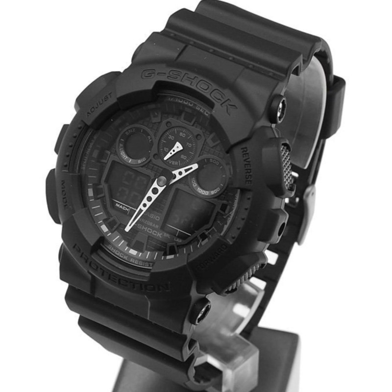Мужские часы Casio G-SHOCK GA-100-1A1 – противоударные спортивные часы с водозащитой 20 ATM