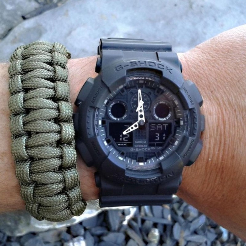 Мужские часы Casio G-SHOCK GA-100-1A1 – противоударные спортивные часы с водозащитой 20 ATM