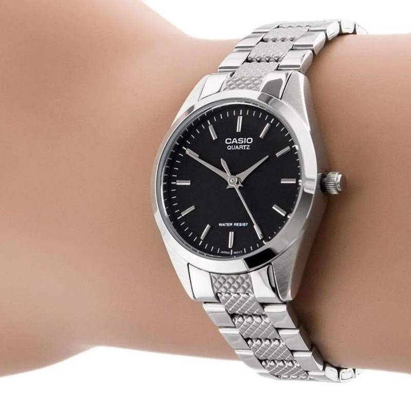 Жіночий годинник Casio LTP-1274D-1A — Класична модель з нержавіючої сталі та мінеральним склом