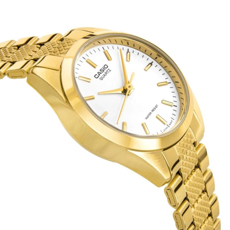 Жіночий годинник Casio LTP-1274G-7A Класичний з золотистим браслетом та мінеральним склом