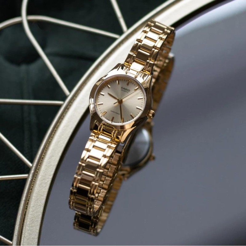 Жіночий годинник Casio LTP-1275G-9A — Класична модель у золотистому кольорі з мінеральним склом