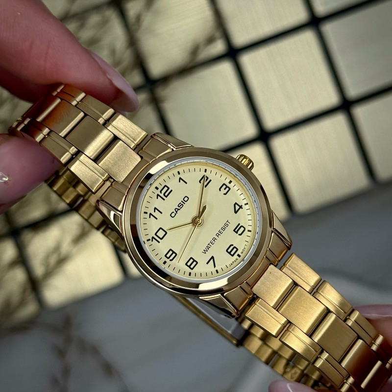 Жіночий годинник Casio LTP-V001G-9B — Класична модель у золотистому кольорі з мінеральним склом