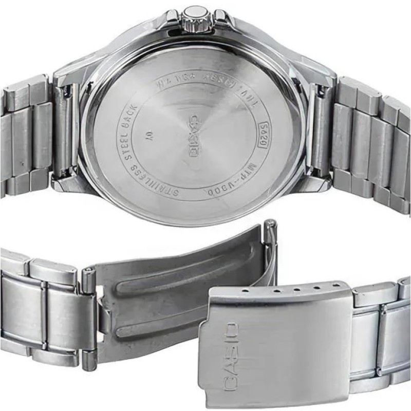 Жіночий годинник Casio LTP-V300D-7A2 з багатофункціональним циферблатом та сталевим браслетом