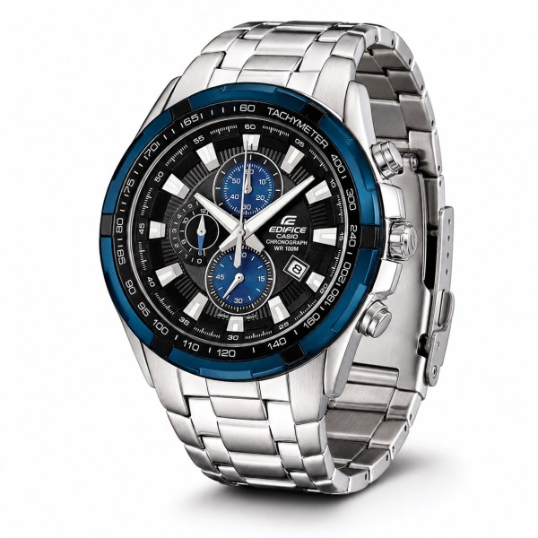 Мужские часы Casio Edifice EF-539D-1A2 с хронографом и стальным браслетом