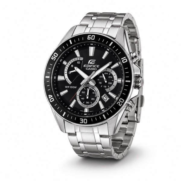 Мужские часы Casio Edifice EFR-552D-1A с хронографом и стальным браслетом