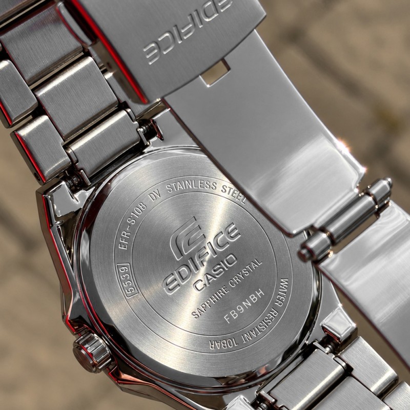Мужские часы Casio Edifice EFR-S108D-3A с сапфировым стеклом и зеленым циферблатом